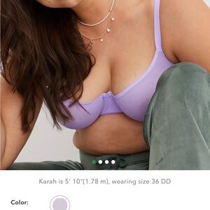 Aerie NWT Smoothez Purple Underwire Mesh Balconette Bra